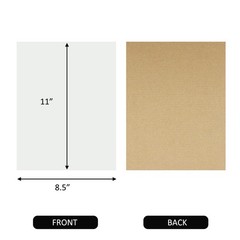 50 PCS 8.5×11 Inch White Corrugated Cardboard Sheets Filler Insert Pad DIY