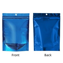 Clear Front Multi Color Small Foil Zip Pouch Custom Storage Candy Pouch Stand Up