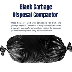 Plasticplace Black Compactor Bag Tubing, 4.0 Mil (1 tube/Case)