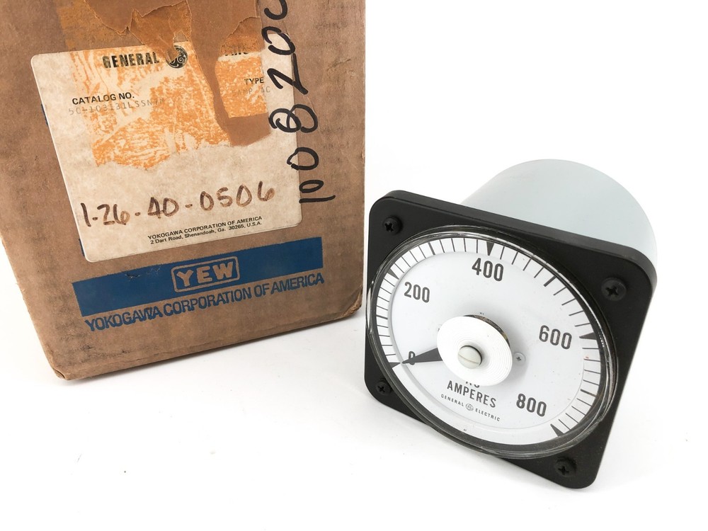 New GE General Electric 50-103131-LSSN7M Type AB40 Ammeter 0-400A 5A Full Scale