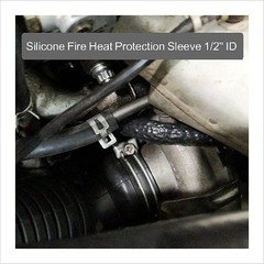 1/2″(12.7mm)ID Fire Sleeve Heat Sleeve Heat Shielded Fire Thermo Armor Silicone
