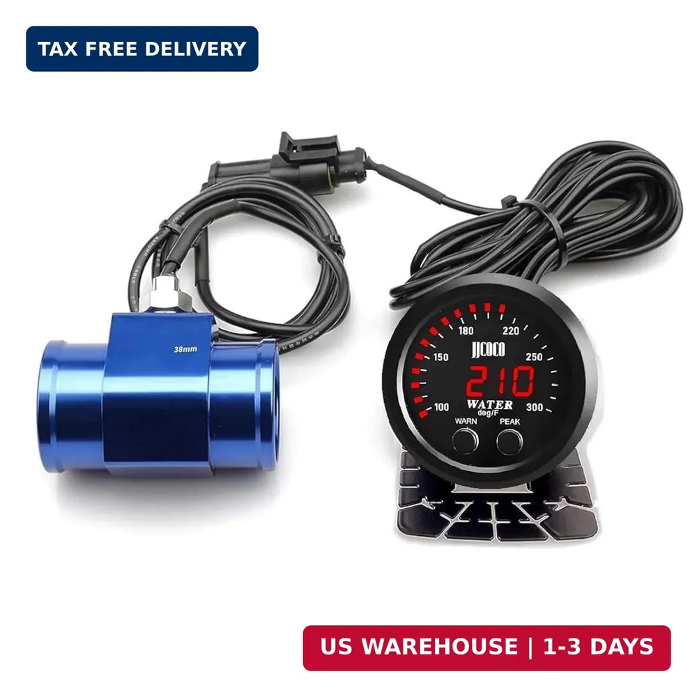 Universal 52mm Water Temperature Gauge with Alarm and 1/8 Npt Sensor Car Digi
