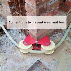 90 Degree Angle Lifting Pulley System Roof Top Rope Block & Tackle Pulley System
