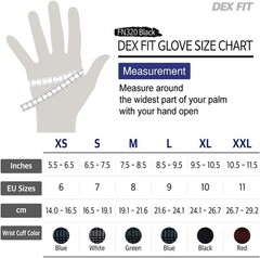 DEX FIT Premium Nylon Work Gloves FN320 – Firm Nitrile Large(1 Pair), Black