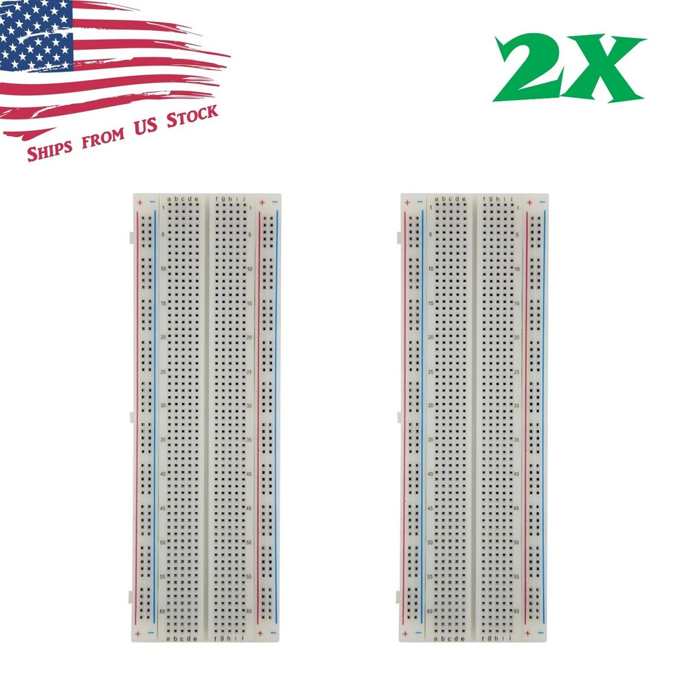 2X MB-102 830 Point Prototype PCB Solderless Breadboards Protoboards US
