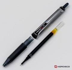 Pilot Precise V5 RT, 3 Pens With 4 Packs of Refills, Black Ink, 0.5mm X-Fine