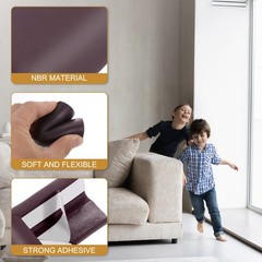 8Pcs Corner Protectors Furniture Corner Guards and Edges Bumpers(Dark Brown)