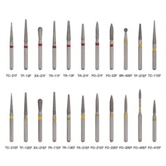 AZDENT Dental Diamond Burs For High Speed Handpiece Friction Grip 5Pcs/Box
