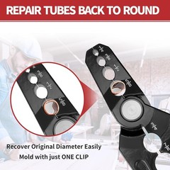 Rogvoc Copper Tubing Repair Tool, Copper Pipe Rounder with 6 Hole 1/4, 3/8, 1/2,