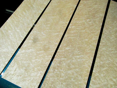 5 PIECES AA GRADE BIRDSEYE MAPLE VENEER 24″ X 6″ WOOD LUMBER 5 SQUARE FEET EYES