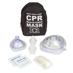 Ever Ready First Aid Adult and Infant CPR Mask Combo Kit – Tactical Black