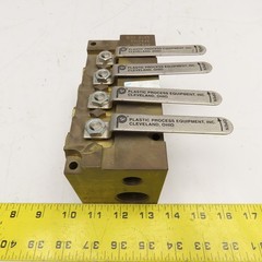 PLC SPS412B 1″ NPT x 1/2″ NPT 4 Way Brass Supply/Return Manifold Shut Off
