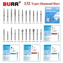 100 Types Dental FG Diamond Burs For High Speed Handpiece Friction Grip CE
