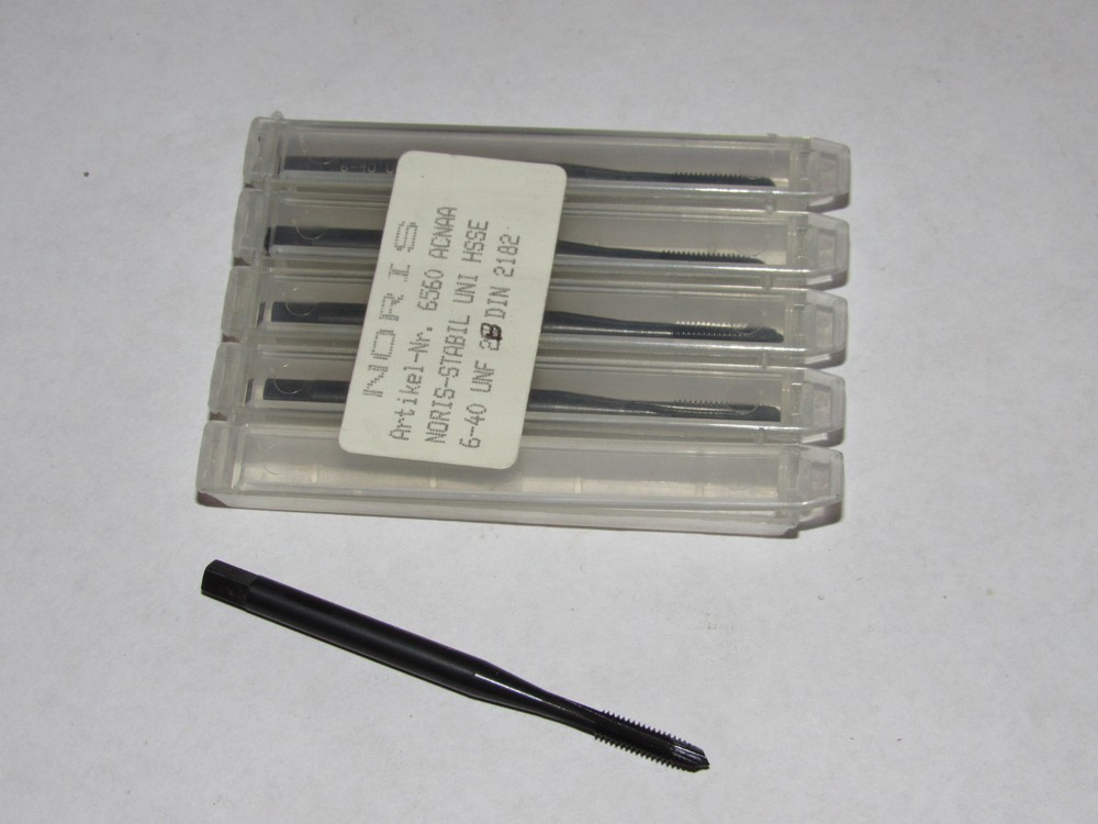 REIME-NORIS #6-40 NF-2B HSSE 3-Flutes Oxide Coat Plug Spiral Point Tap Germany