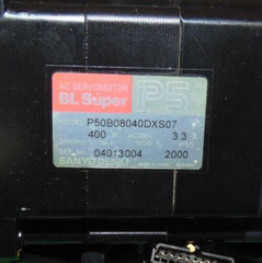 Sanyo Denki AC ServoMotor BL Super P5 400W 200Volt AC 3,000 RPM IP55 Servo Motor