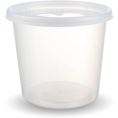 DuraHome Deli Containers with Lids 24oz. Leakproof 30 24 oz. (30 Sets), Clear