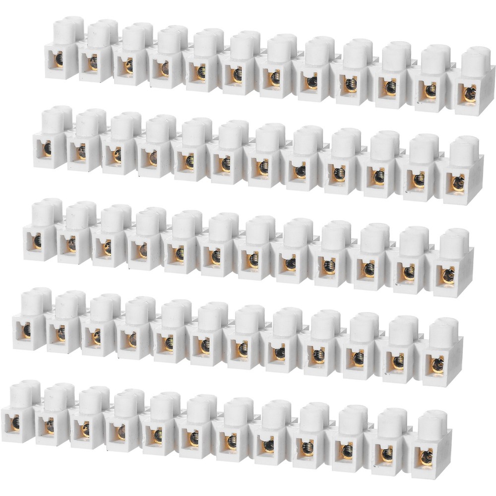 10PCS 12 Position Dual Row Terminal Strip Screw Terminal Barrier Block
