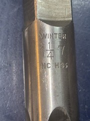 WINTER 1-1/4-7 NC HSS HS3 Plug Tap 1-1/4” -7tpi USED