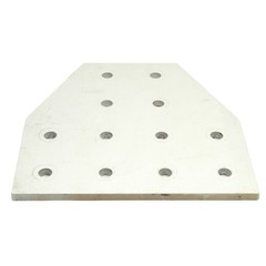 80/20 4325 Tee Flat Plate, 15 Series, 12-Holes, 6.00in x 6.00in x 0.250in