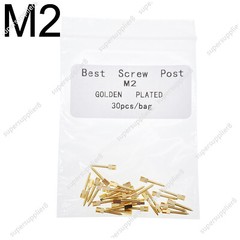 30 Pcs Dental Screw Post 24K Gold Plated Conical Refills S/M/L/XL For Root Canal
