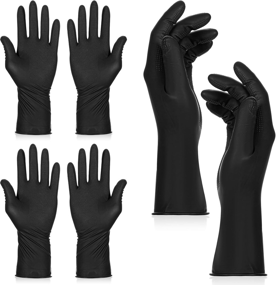 Hair Dye Gloves, 3 Pcs Reble Rubber Gloves Hair Color Glove