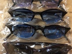 ASSORTED BOX OF SUNGLASSES SUN GLASSES SET OF 6 GLASS COLORED SMALL LENS