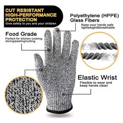 Lot Butcher Glove Cut Proof Protective Cut Resistant Gloves Kitchen L5 Protectio