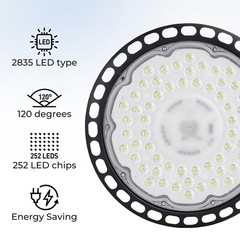 500W UFO LED High Bay Light Industrial Warehouse Factory Shop Bay Lighting