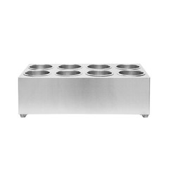 8 Compartment Stainless Steel Flatware Holder Commercial Silverware Organizer