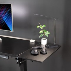 VIVO Black Clamp-on 24″ x 12″ Desk Extension, Accessory Platform, Keyboard Tray