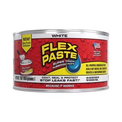 (2 PACK) Flex Paste White Waterproof Paintable Putty Rubber Spackle Sealant 2 LB