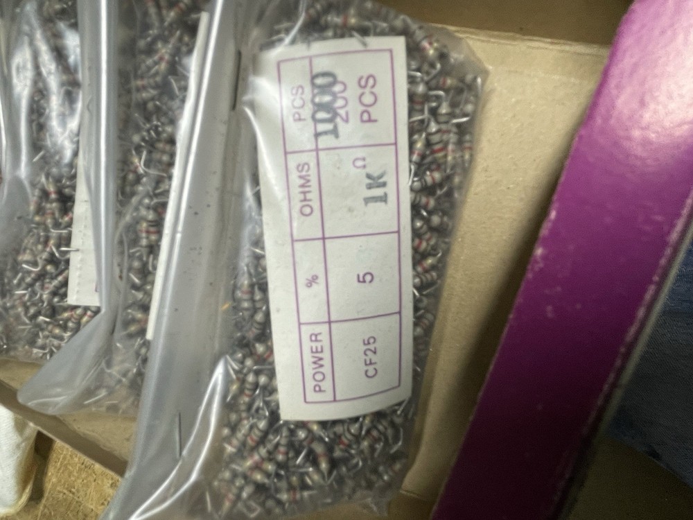 1K ohm resistors #1000 pieces per bag 5%