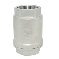 1.5″ 1-1/2 inch Spring Loaded In-line NPT Threaded Check Valve Stainless Steel