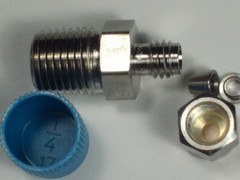 1- Swagelok Stainless Steel Connector Fitting,1/8″ Tube x 1/4″ M NPT, SS-200-1-4