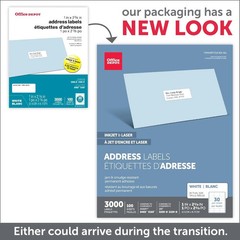 Office Depot Inkjet/Laser Labels 1000 Sheets 30 per Sheet 30,000 Avery 8460 5160