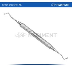 X3 DENTAL PERIODONTAL INSTRUMENT SPOON EXCAVATOR # 17 8MM HOLLOW GRIP STAINLESS