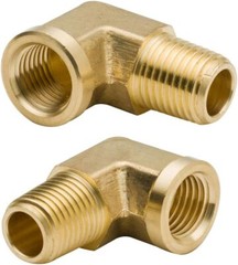 Legines 1/8 Inch Brass Street 90 Degree Elbow 1/8″ NPT 1/8, Pack Of 2,Brass