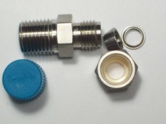 1-Swagelok Stainless Steel Connector Fitting, 1/4″ Tube x 1/4″ M NPT, SS-400-1-4
