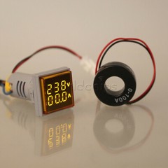 AC50-380V 0-100A 22mm 3-in-1 Voltmeter Ammeter Frequency Digital Volt AMP Meter