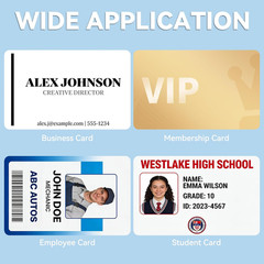 500 Pack Blank PVC ID Cards CR80 30 Mil White Plastic Card for Photo ID Badge Pr