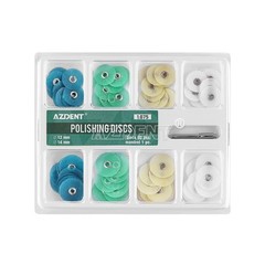 40Pcs Dental Composite Finishing Polishing Discs assorted kit 12/14mm+Mandrel