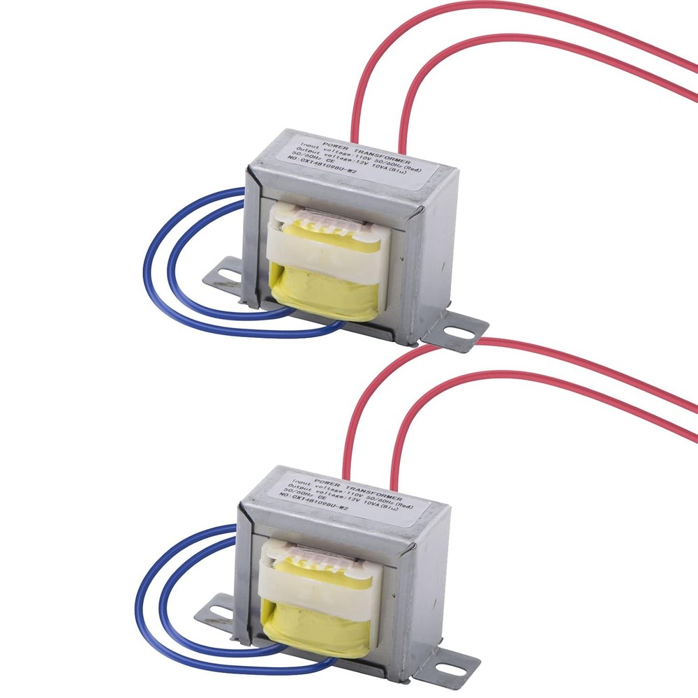 Jingzan 2 Pack Input AC 110V 50/60HZ Output 12V 10VA Power Transformer…