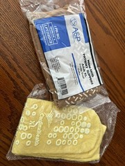 ASP Medical~NON-SKID PATIENT SLIPPERS Adult XL Double Tread~Coffee + Extra 🧦