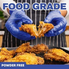 Blue Violet Nitrile Gloves 100 Pcs Medium Powder-Free Disposable for Food