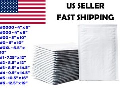 POLY BUBBLE MAILERS PADDED SELF SEALING MAILING SHIPPING BAGS ALL SIZES #0000-#7