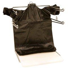 1000 Bags 1/6 Black (21 x 6.5 x 11.5) T-Shirt Plastic Grocery Shopping Bag NEW