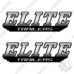 Fits Elite Trailers Decal Kit Trailer 36″ Logos BLACK – 7 YEAR OUTDOOR 3M VINYL!