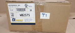 LOT of 10 TOPAZ (WB2575) 3/4″ 5-Hole Weatherproof Gang Box