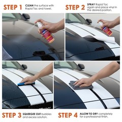 Rapid Tac Application Fluid 4oz Spray Bottle | Bubble-Free Application | Allo…