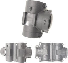 Wire Loom Tee Connector Openable Convolute Tubing T Fitting for 1/2″ Conduit (5-